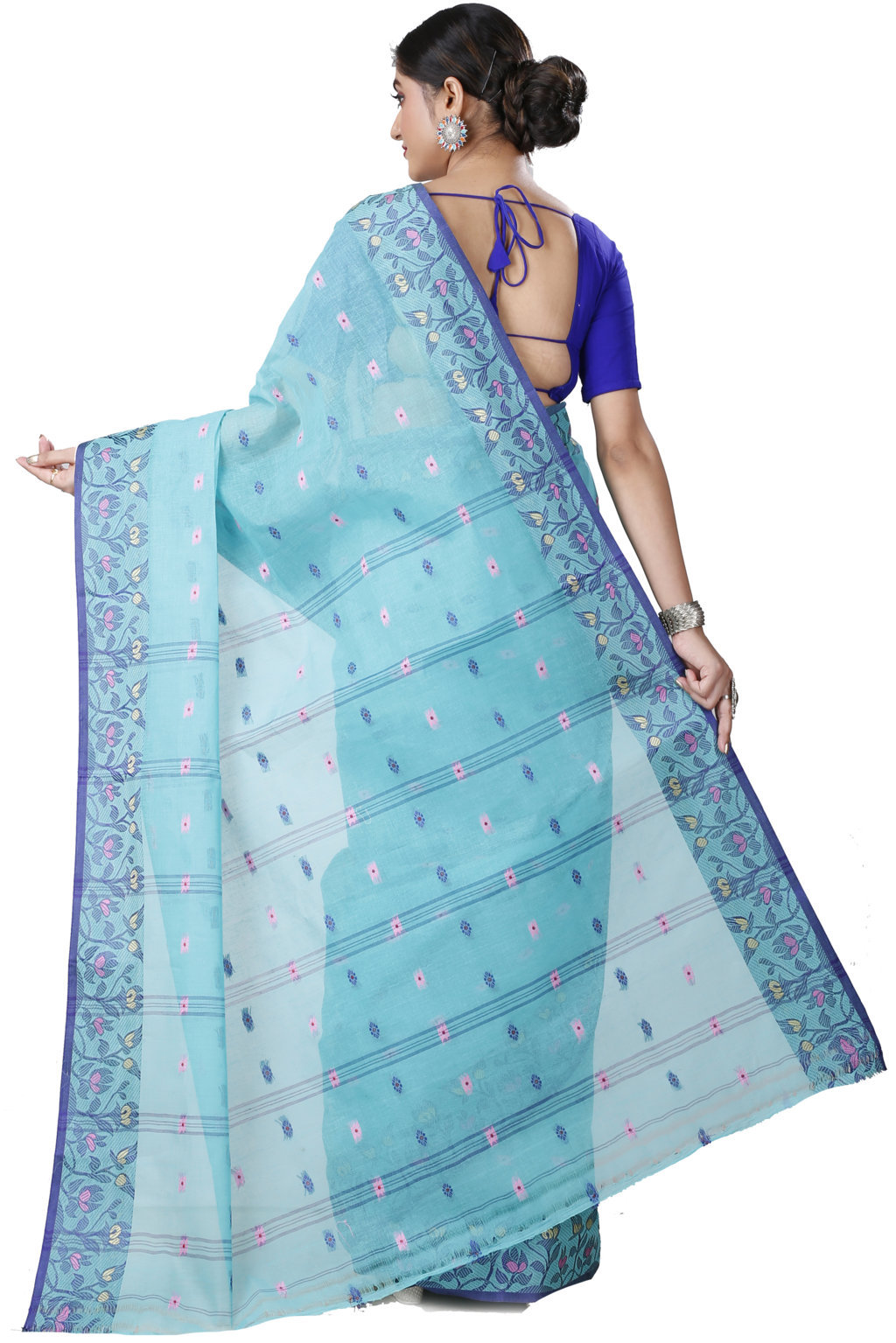 See Green Pure Cotton Gopika Tant Saree (1054)